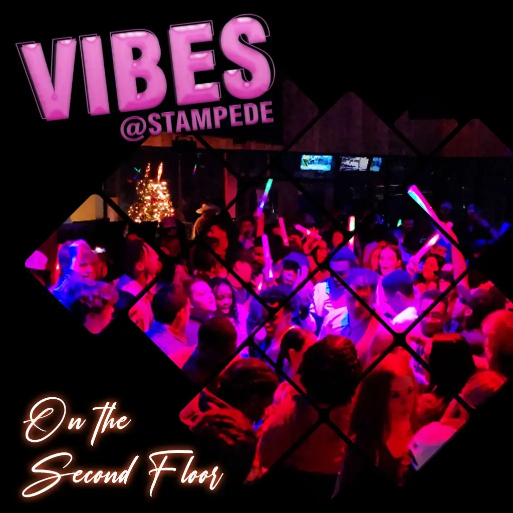 DJ spinning top 40 hits at Vibes at Stampede nightclub, Houston.