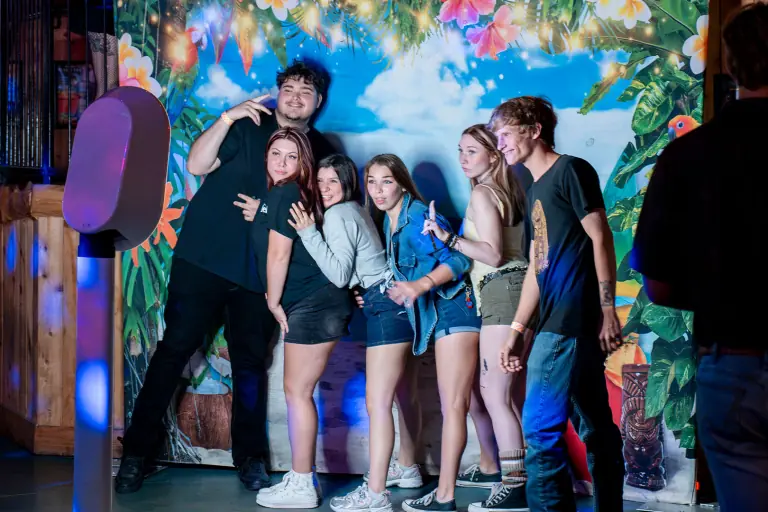 Say cheese at Stampede Houston's photo booth! Capture unforgettable moments with friends and make memories that last a lifetime. It's the perfect addition to your night out in Houston's vibrant nightlife scene.