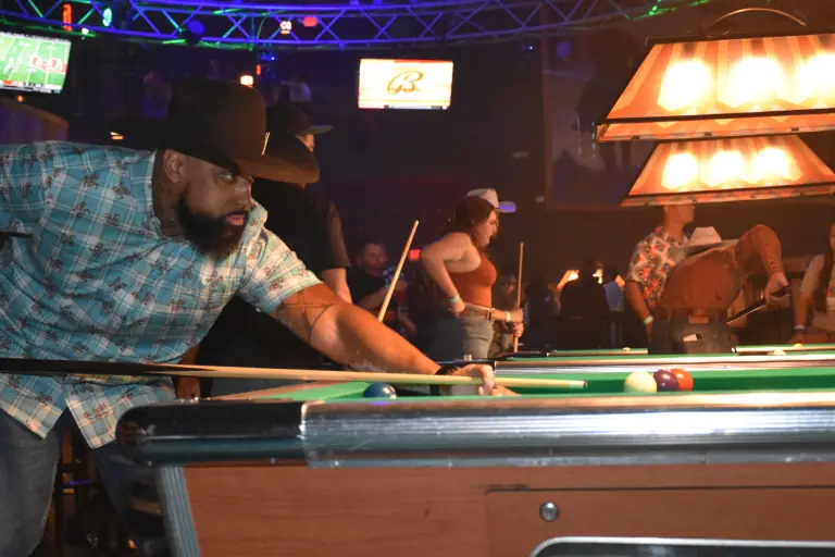 Get ready to break and make memories at Stampede Houston's pool tables! #HoustonNightlife #NightclubFun #StampedeHoustonPool