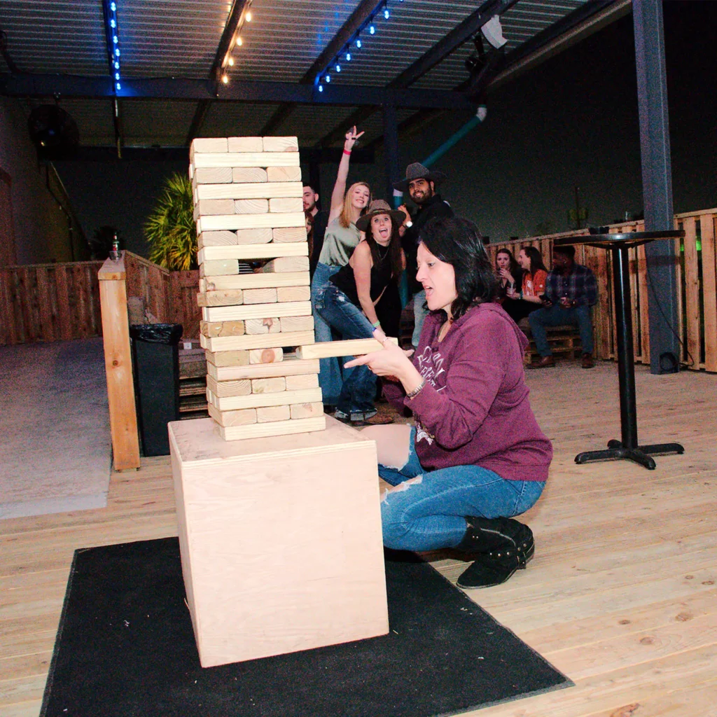 Giant Jenga Showdowns at Stampede Houston